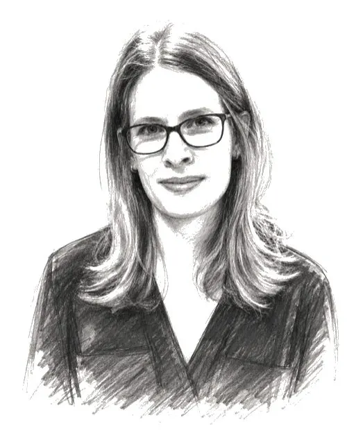 Ariane Courvoisier — portrait au crayon